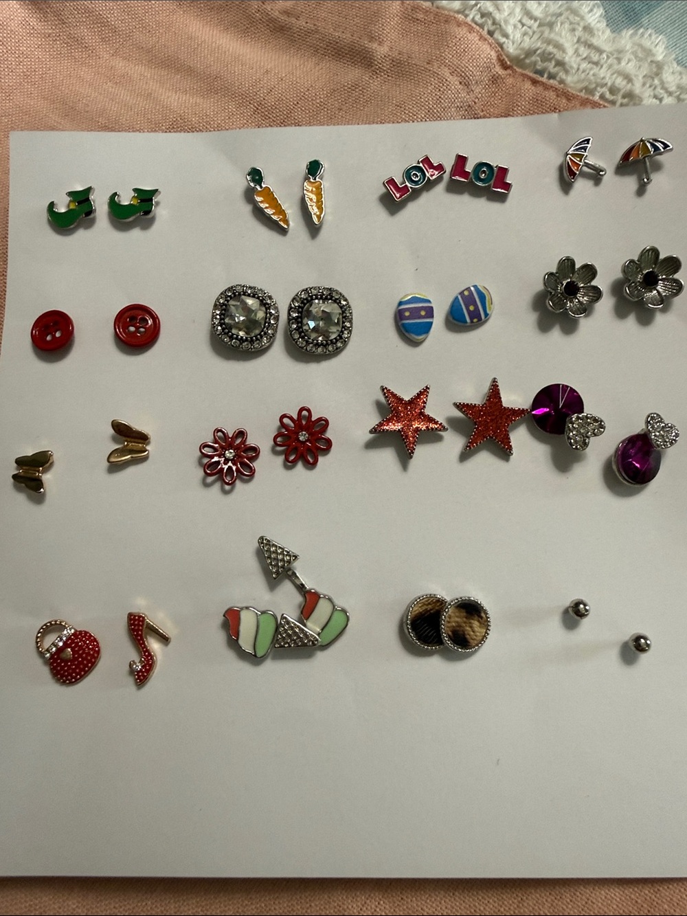 Assorted Women's Stud Earring Set - Multicolor